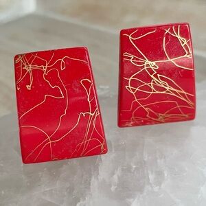 Vintage Spaghetti String Clip On Earrings Germany